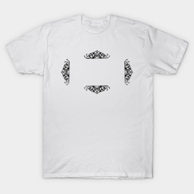 Ornamental frames with placeholder in the middle T-Shirt by Creative Art Store